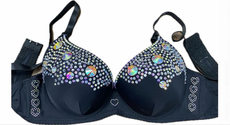 Reggiseno Spettacolo  Danza, decorato con Pietre e Strass Swa  Crystal e Crystal AB  (REDLINE Collant Danza)