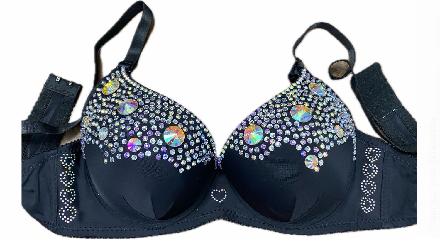 Reggiseno Spettacolo  Danza, decorato con Pietre e Strass Swa  Crystal e Crystal AB  (REDLINE Collant Danza)