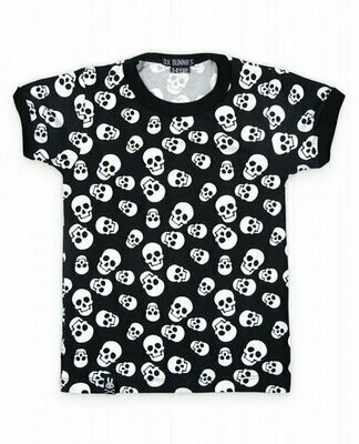 CAMISETA POLKA SKULLS