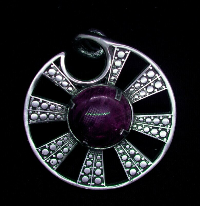 PESO RUEDA TRIBAL CON AMATISTA (6mm)