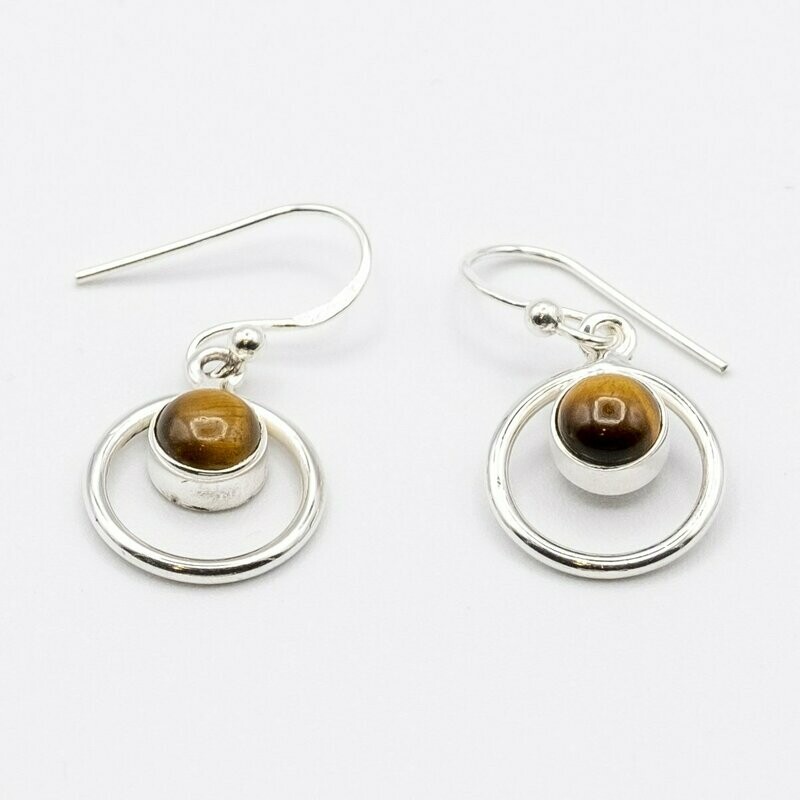 PENDIENTES KURMA OJO DE TIGRE