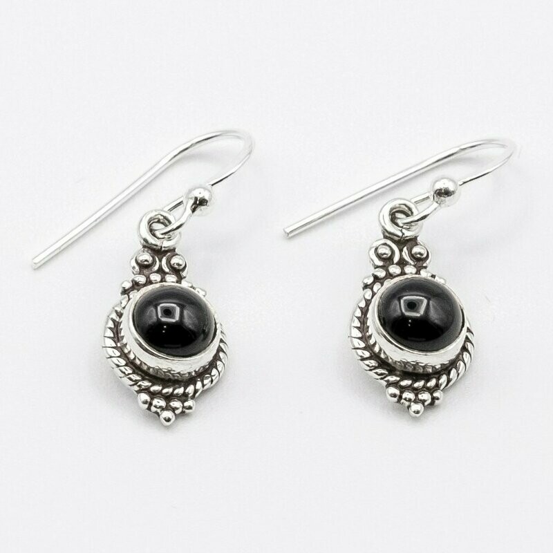 PENDIENTES SHAKTI ÓNIX NEGRO