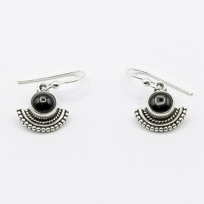 PENDIENTES DRAUPADI ÓNIX NEGRO