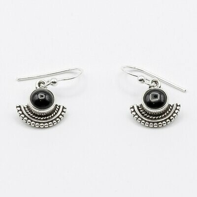 PENDIENTES DRAUPADI ÓNIX NEGRO
