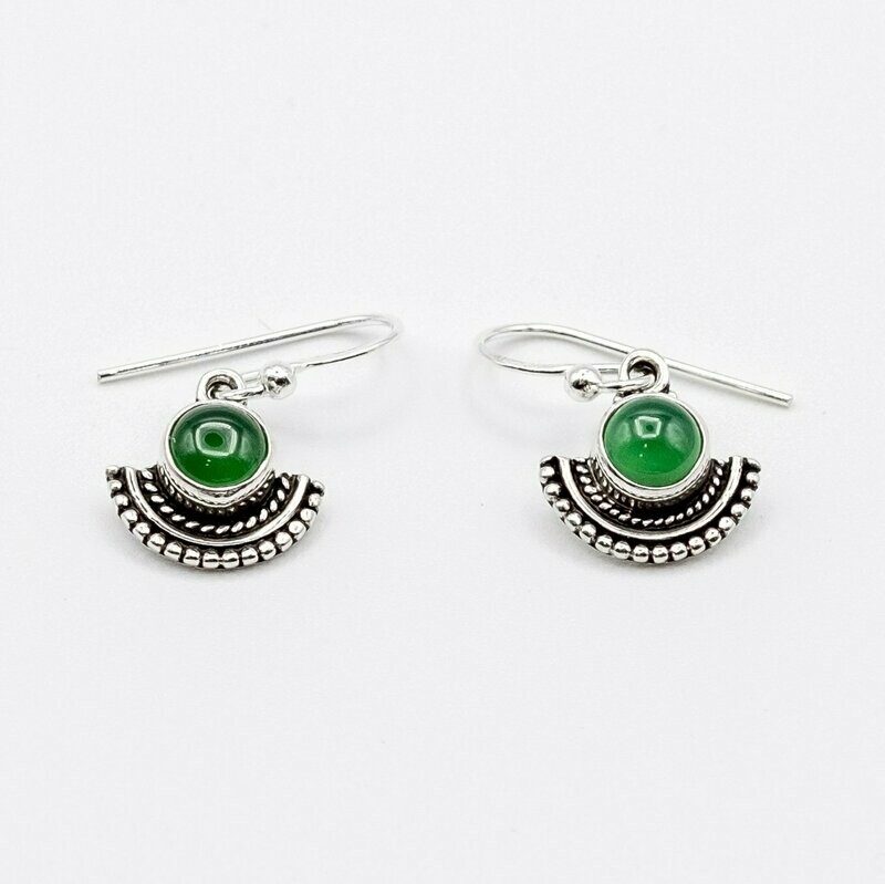PENDIENTES DRAUPADI ÓNIX VERDE