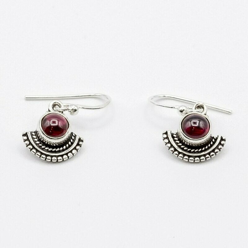 PENDIENTES DRAUPADI GRANATE