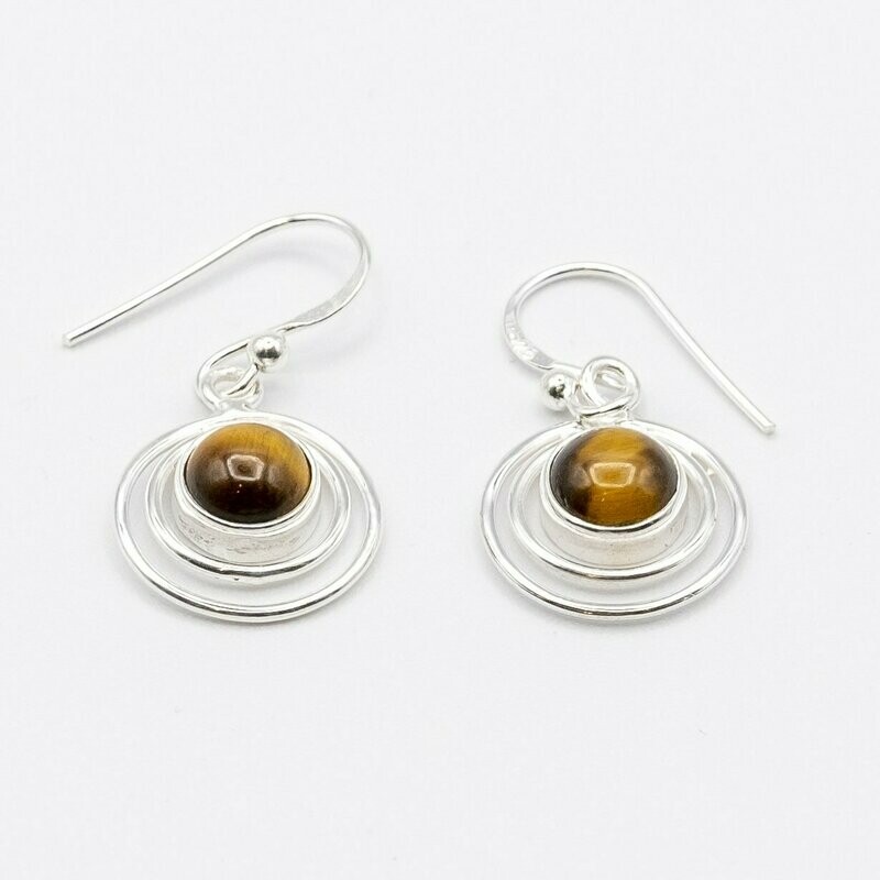 PENDIENTES DEVAKI OJO DE TIGRE