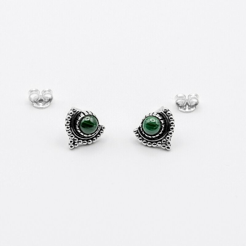 PENDIENTES BHIMA MALAQUITA