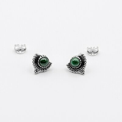 PENDIENTES BHIMA MALAQUITA