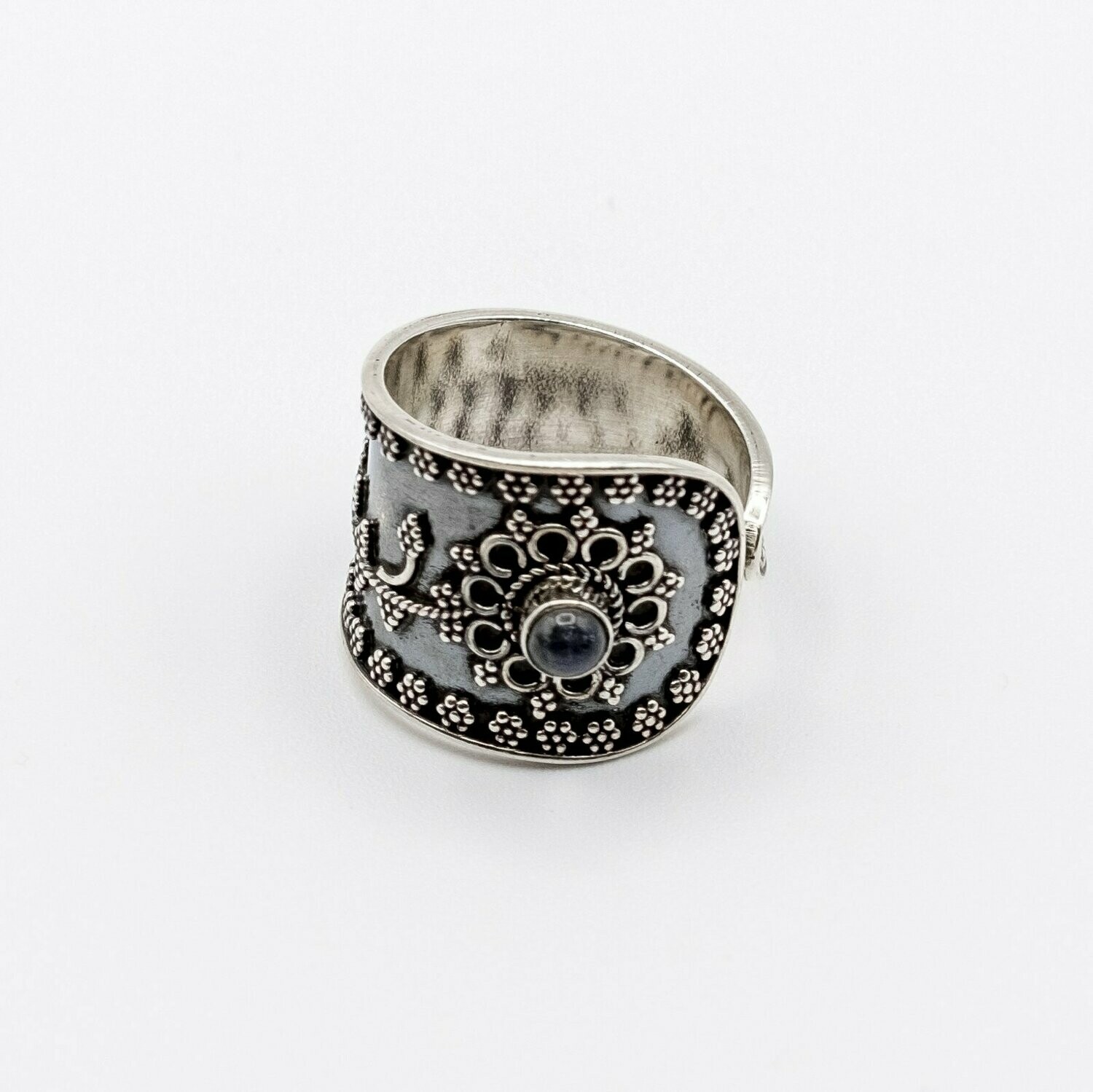ANILLO FLOR LABRADORITA