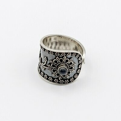 ANILLO FLOR LABRADORITA