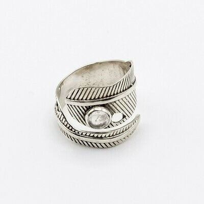 ANILLO PLUMA CUARZO