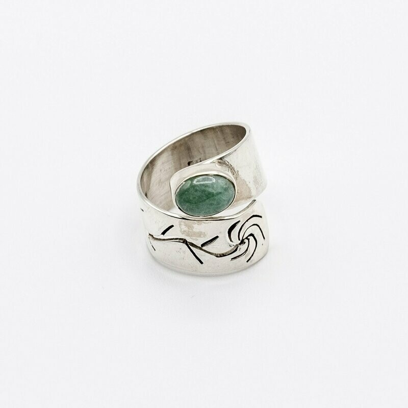 ANILLO DHARA AVENTURINA VERDE