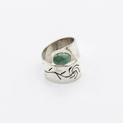 ANILLO DHARA AVENTURINA VERDE