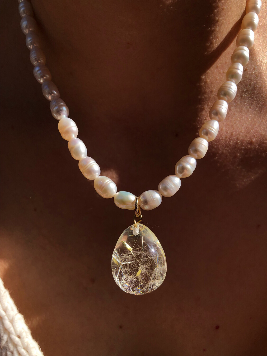 Dandelion Drop Necklace