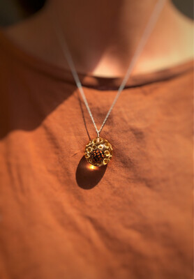 Ladybird on Sewejaartjie Bouquet Globe Necklace