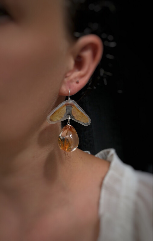 Protea Seed Drops &amp; Maple Seed Dangles