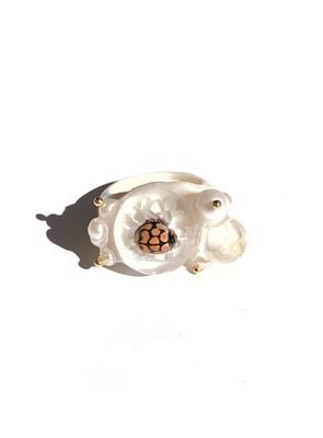 Ladybird &amp; Pearl  Cluster Ring | Size 9