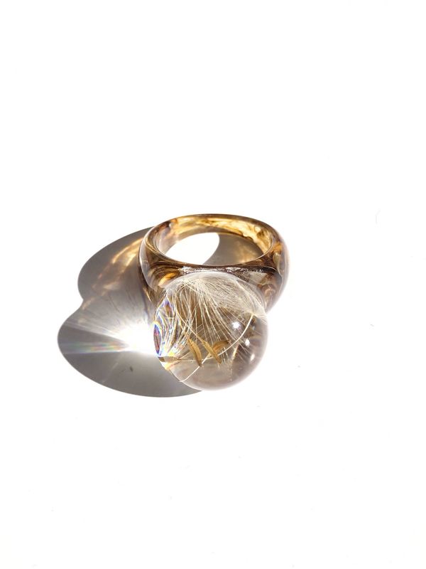 Dandelion Globe Ring | Size 8