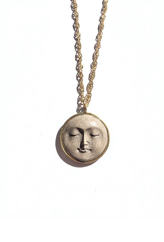 Double Sided Moon &amp; Daisy Necklace
