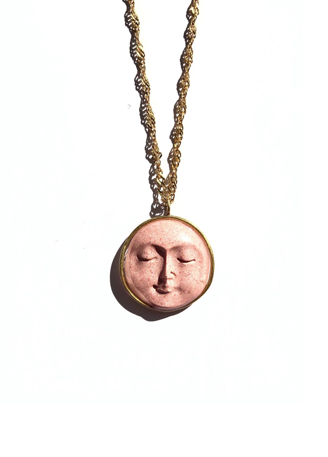 Double Sided Moon &amp; Daisy Necklace