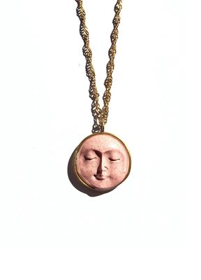 Double Sided Moon &amp; Daisy Necklace