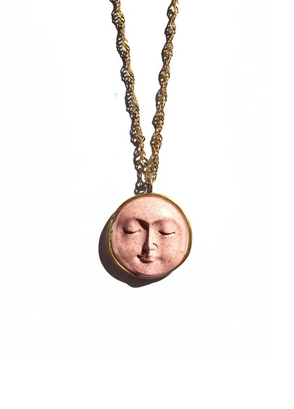Double Sided Moon &amp; Daisy Necklace