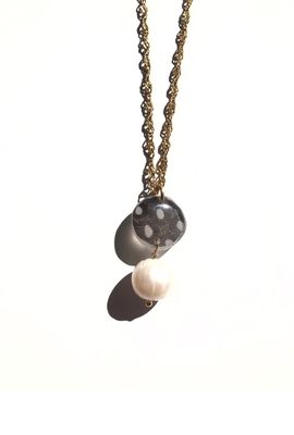 Guinea Fowl &amp; Pearl Necklace