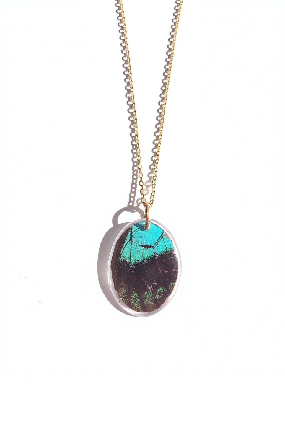 Butterfly Wing Oval Necklace