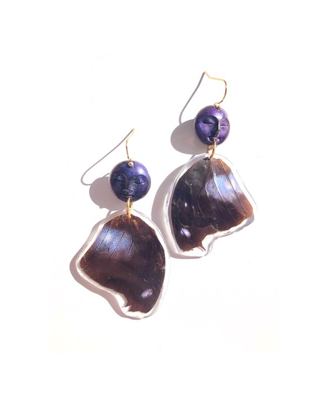 Blue Moon &amp; Moth Dangles