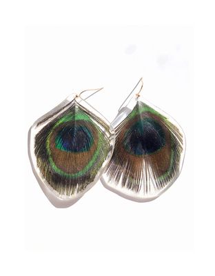 Peacock Feather Dangles