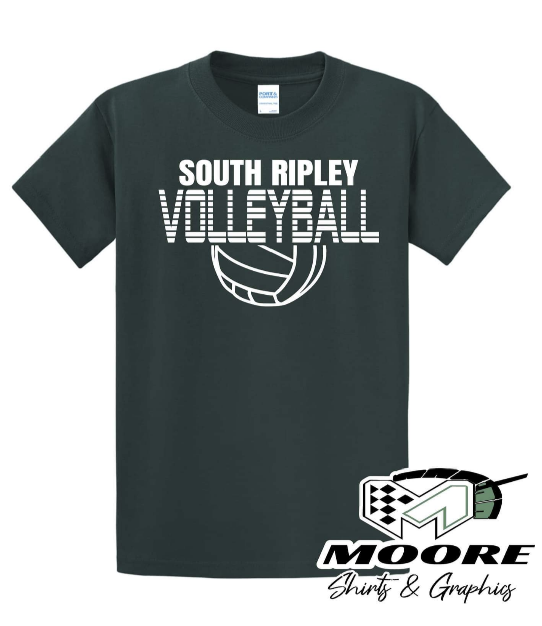 South Ripley Volleyball - White Ink