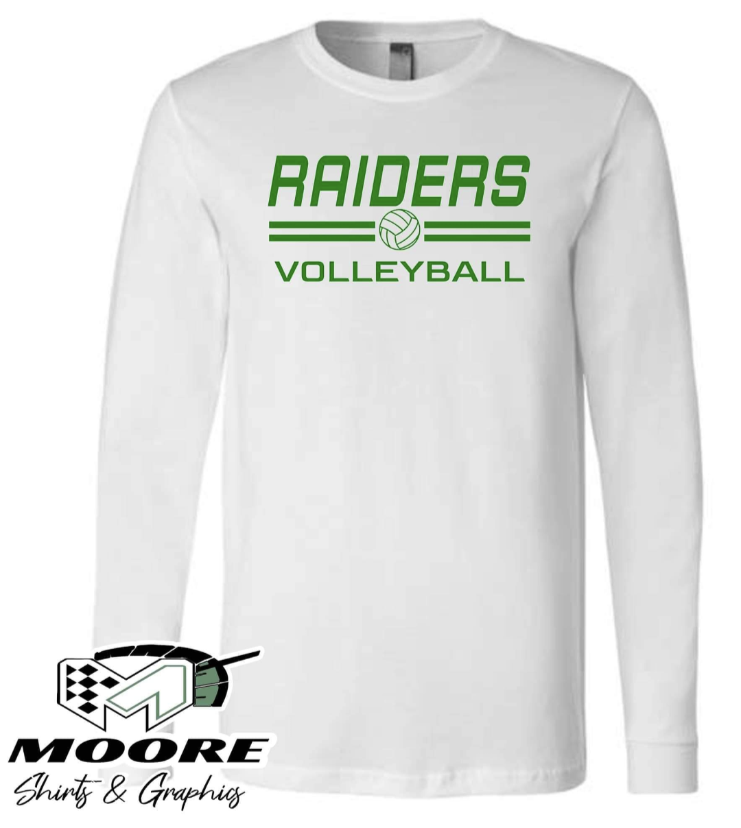 Raiders Volleyball Green Ink