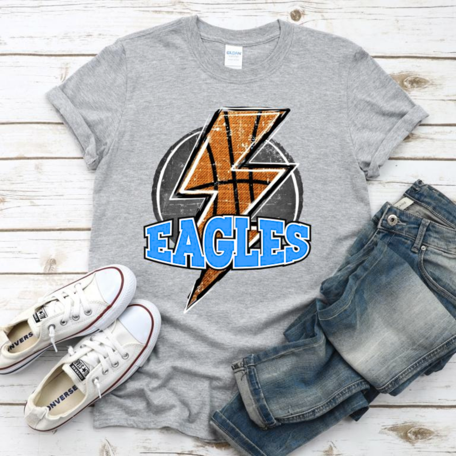 Basketball Lightning Bolt mascots