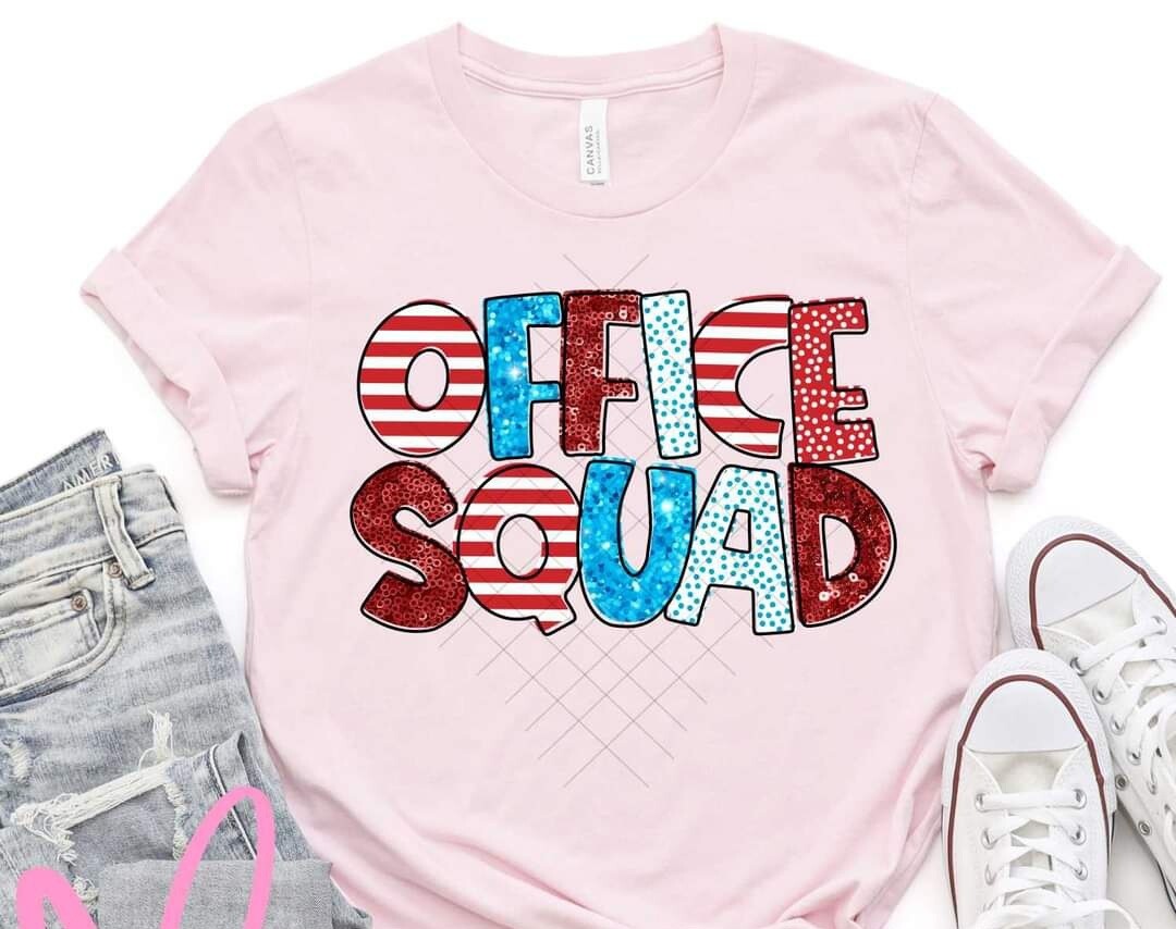 Office Squad Red White &amp; Blue