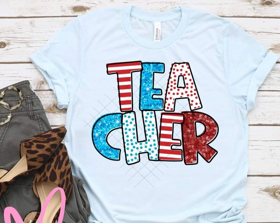 Teacher mixed Red White &amp; Blue