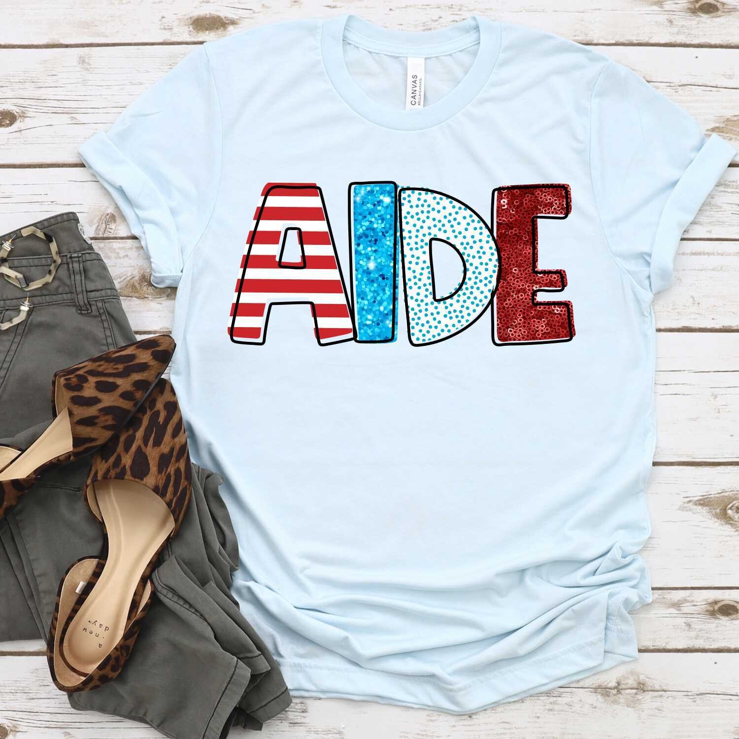 Aide Red White &amp; Blue