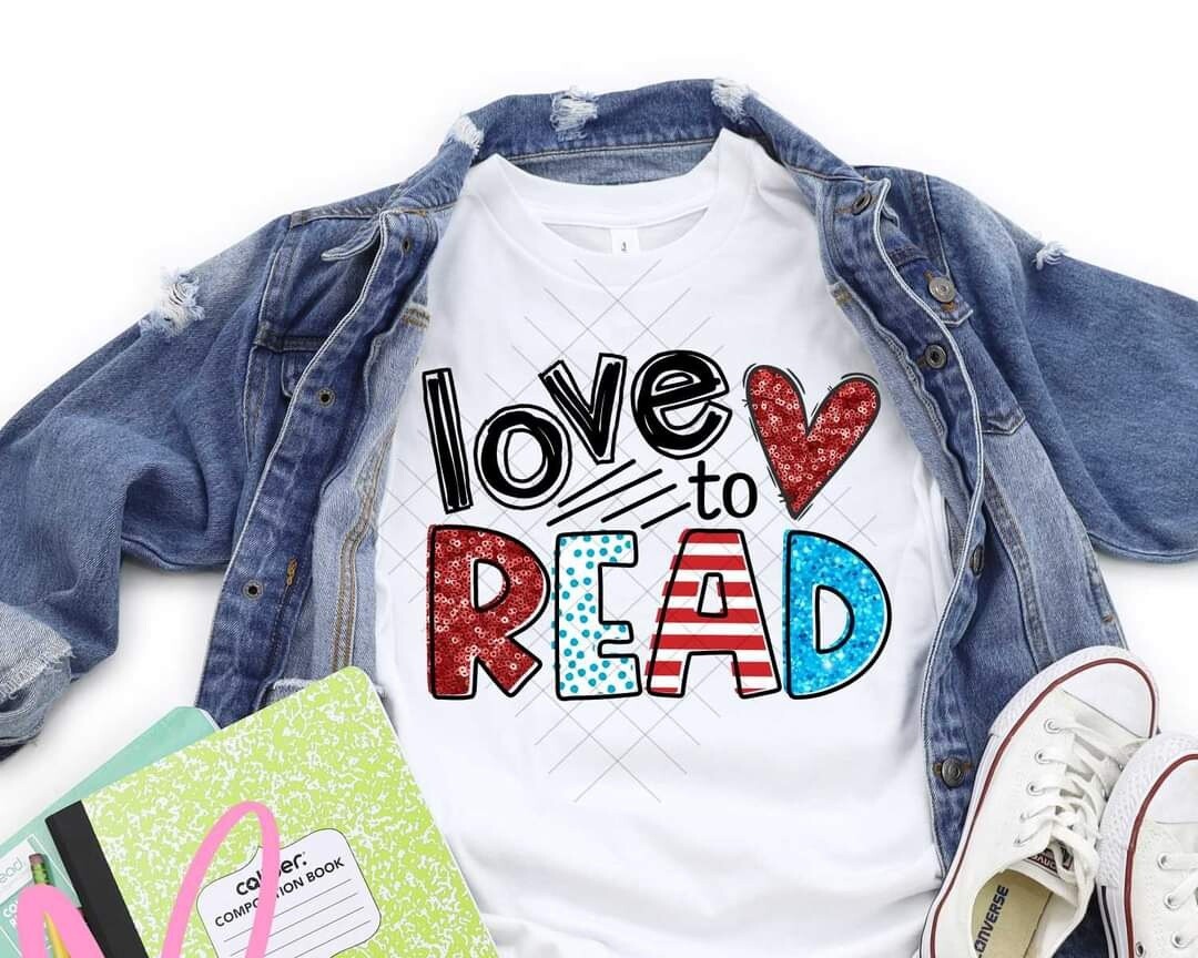 Love to Read Red White &amp; Blue