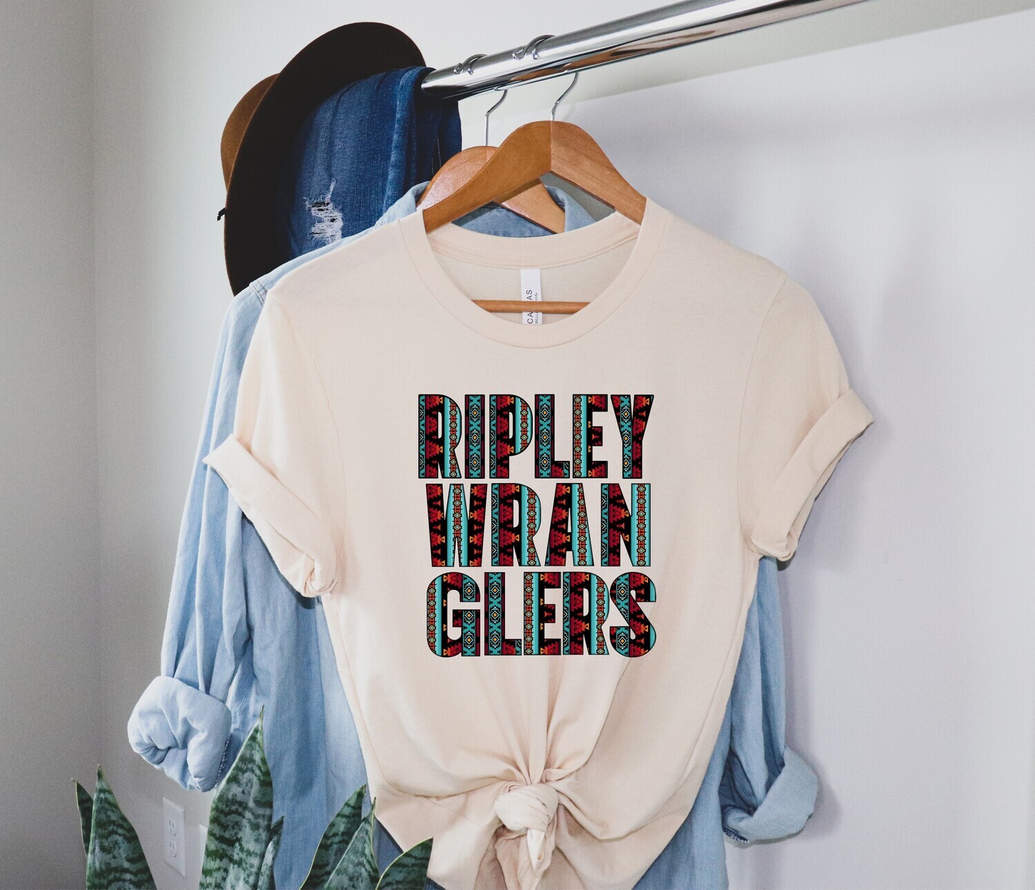 Ripley Wranglers Serape Large Logo