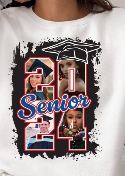 Senior 2024 Custom Photo Shirt