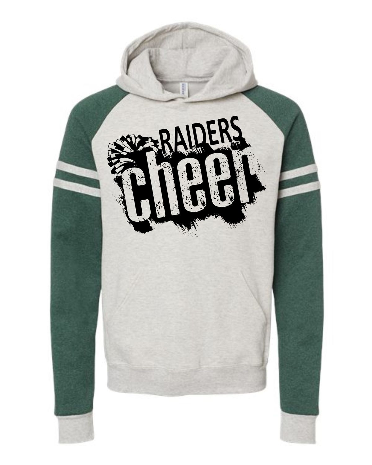 Raiders Cheer Splatter Raglan Hoodie