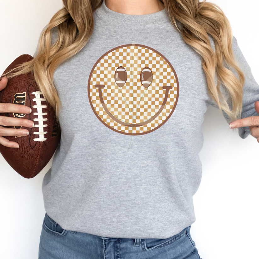 Happy Checkered football face