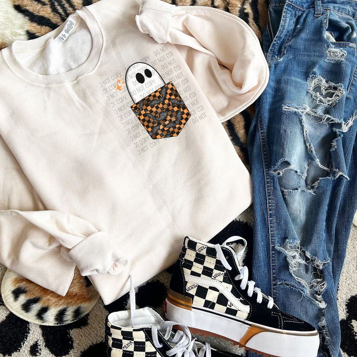 Peeking Ghost Faux Pocket