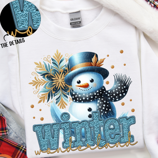Winter Wonderland Faux Embroidery