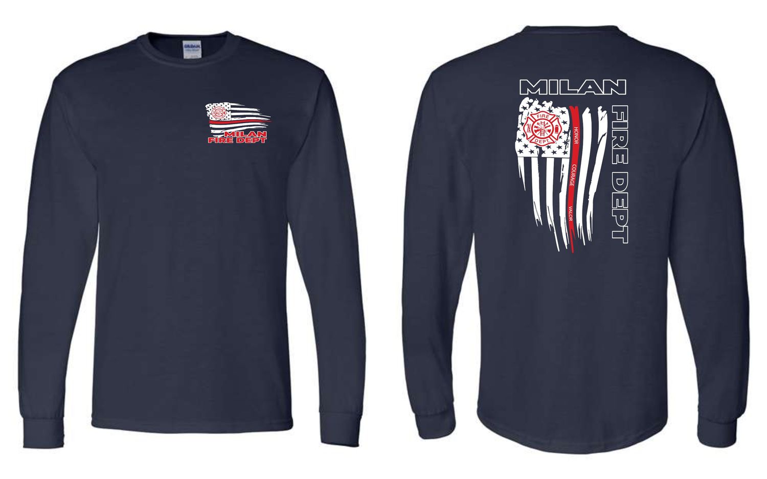 Milan Fire Flag - Select Your Shirt Style