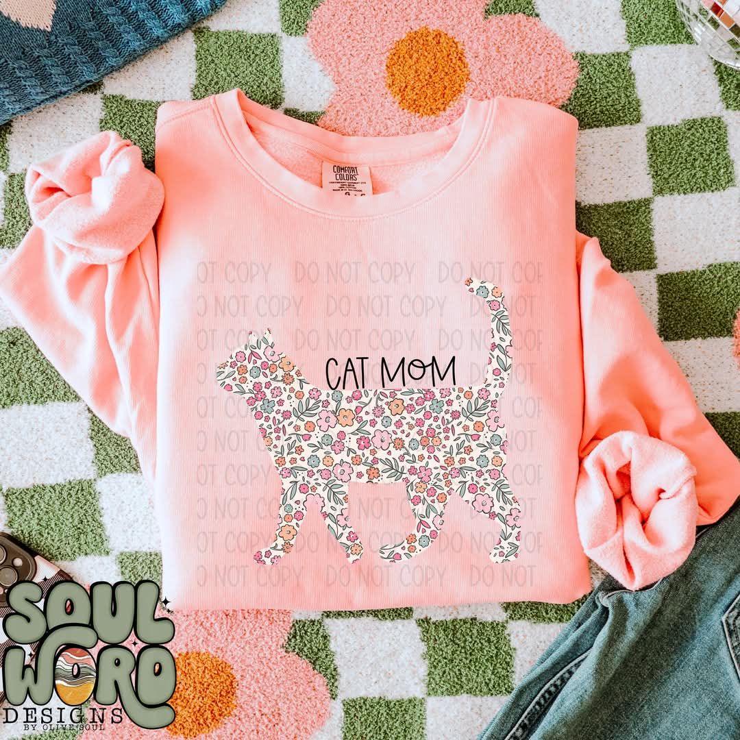 Cat Mom Floral