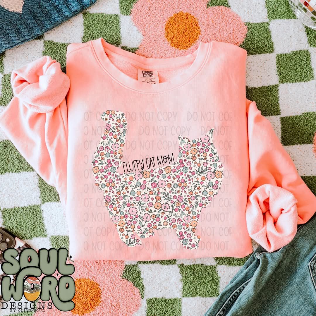 Cat Mom Floral