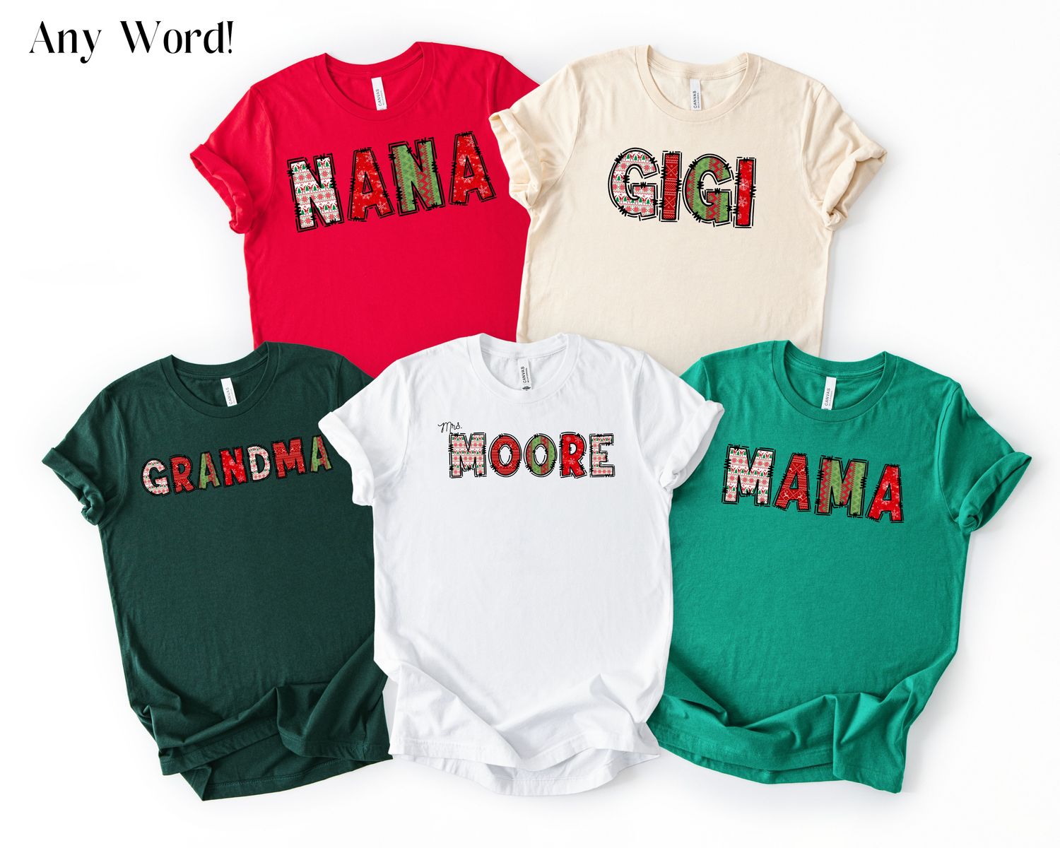 Custom Christmas Name Shirts