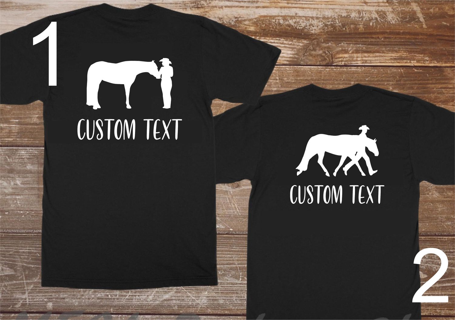 Custom Text Horse Silhouette