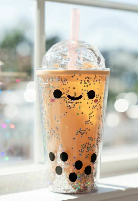 Pearl Glitter Boba Tumbler - 16 oz
